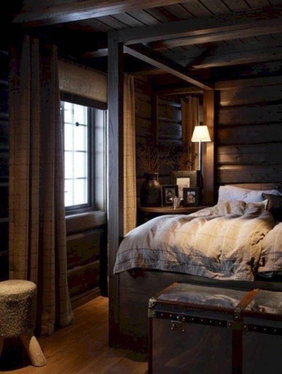 Спальня в деревянном стиле