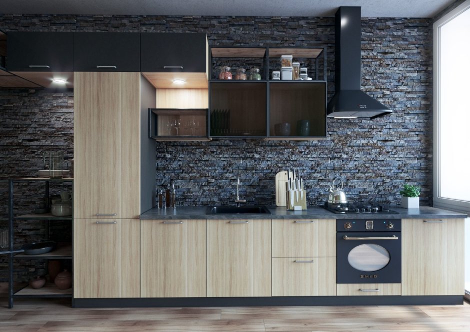 Кухонные гарнитуры в стиле эко лофт
