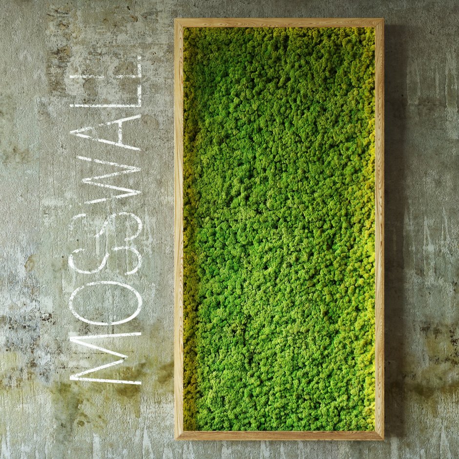 Зеленое панно на стену трава