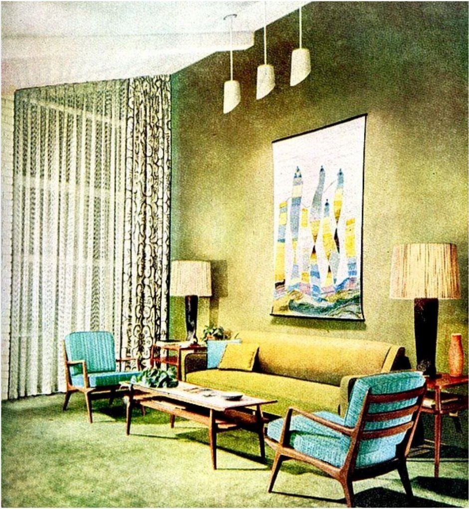 Mid Century livingroom 1950s