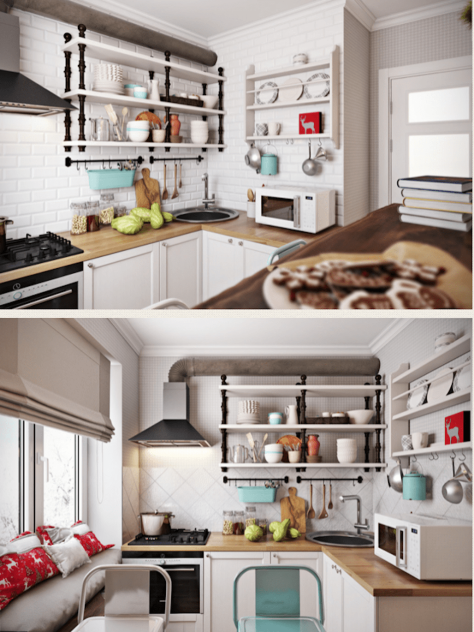 Дизайнерские решения для кухни 6 кв.м