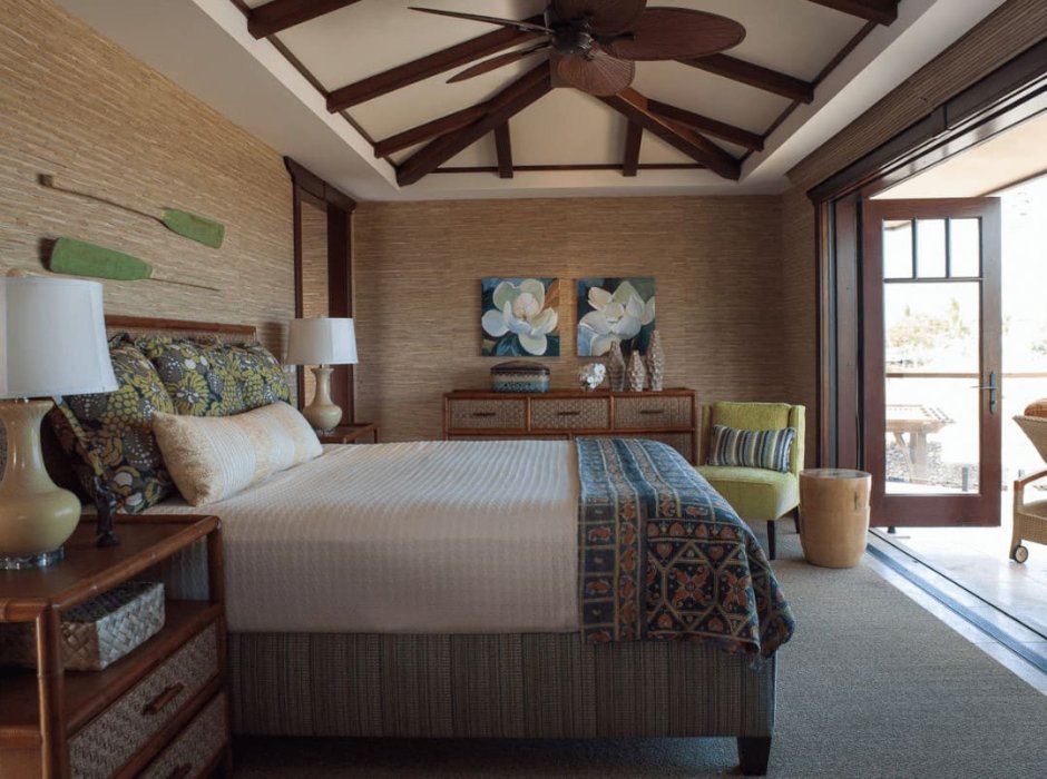 Спальня в бамбуковом стиле