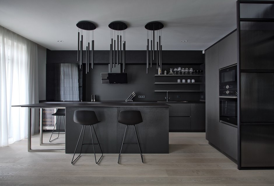 Кухня в черном цвете