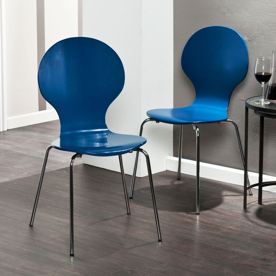 Синие стулья для столовой