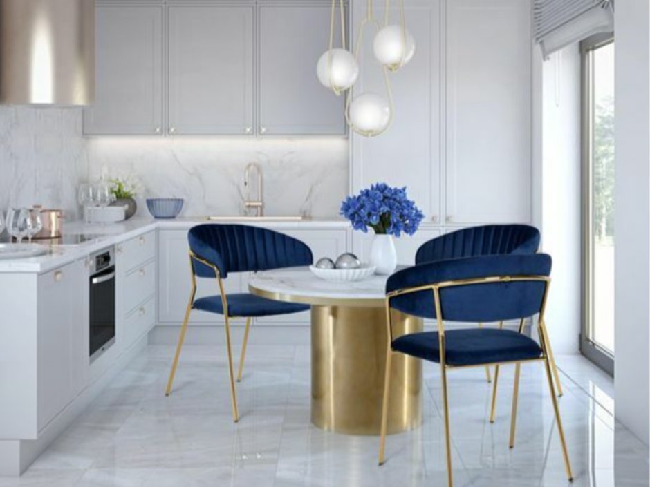 Синие стулья для кухни