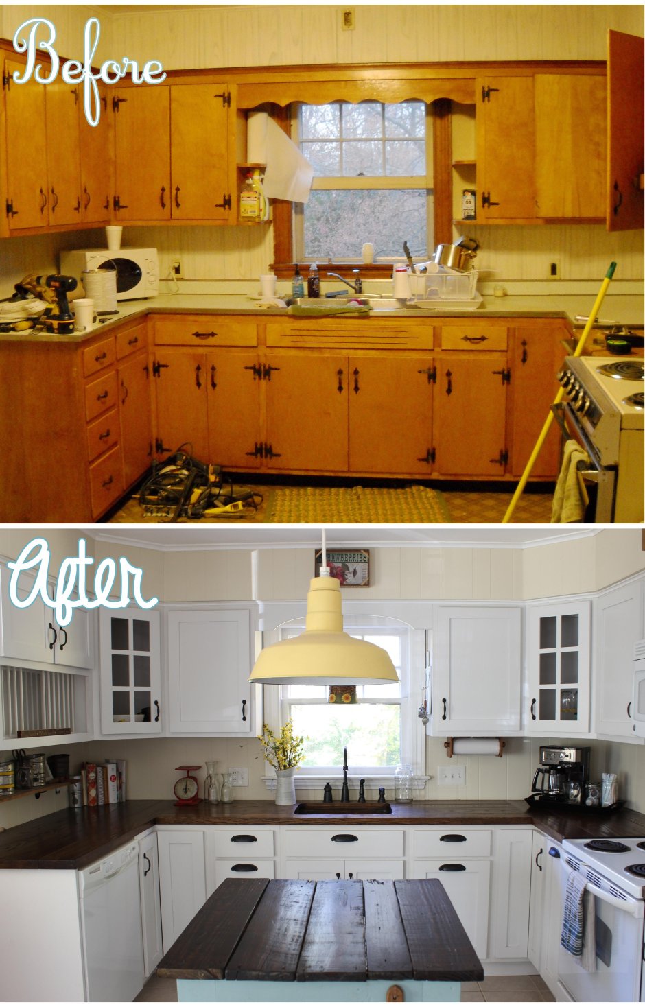 Переделка кухни до и после