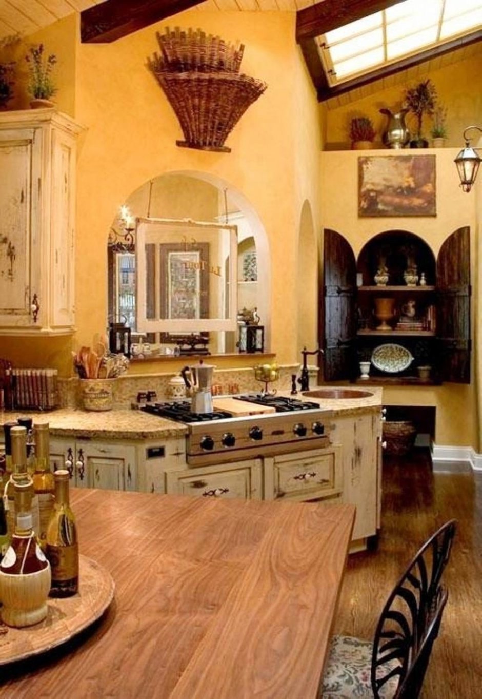 Итальянский Кантри Тосканский стиль интерьеры кухни