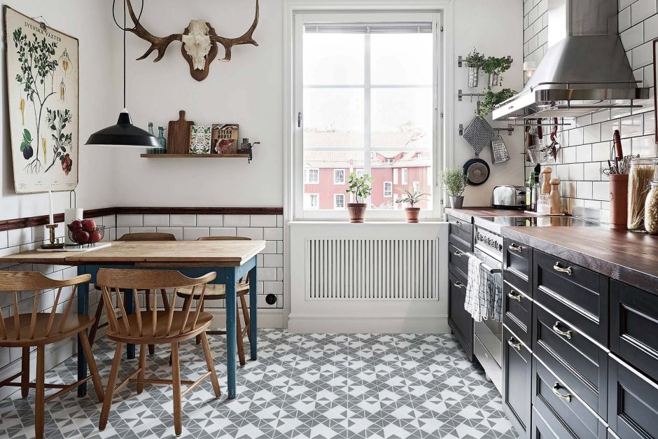 Плитка в скандинавском стиле для кухни