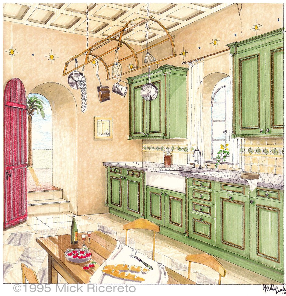 Интерьер кухни рисунок