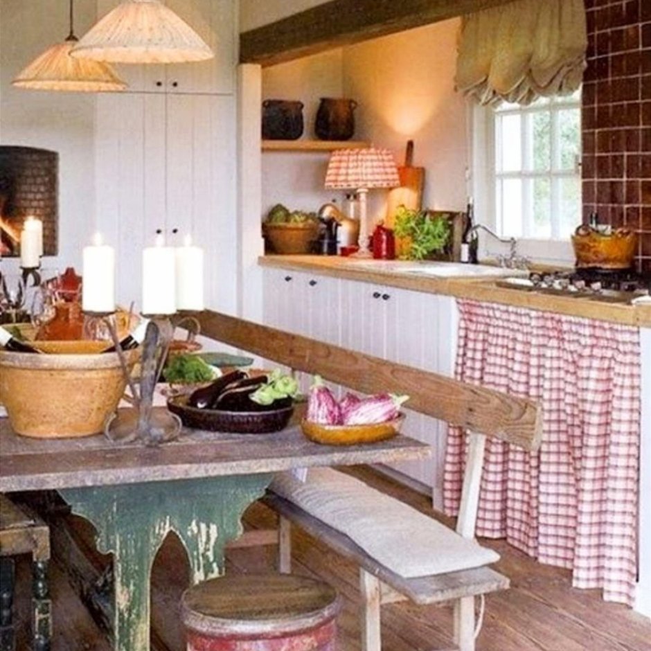 Кухня в деревенском стиле простая