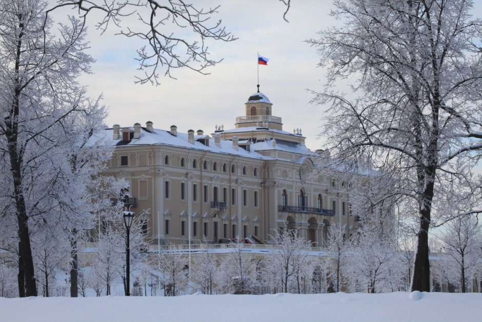 Константиновский дворец Санкт-Петербург зимой