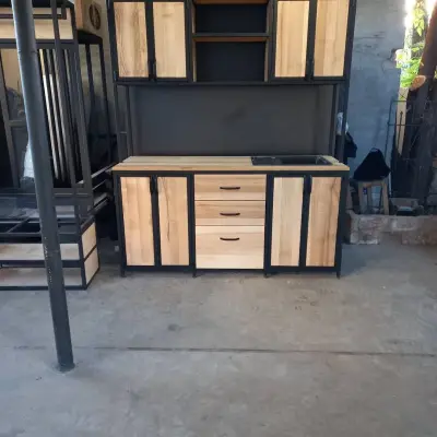 Уличная дачная кухня лофт studio63_wood — кухонный гарнитур в стиле лофт
