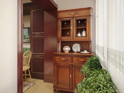 Буфет в интерьере кухни — кухонный буфет