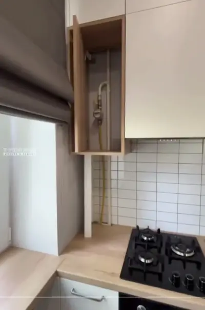 Газовая труба на кухне — кухня с газовым котлом