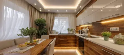 Интерьер кухни — потолки для кухни