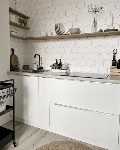 Фартук для кухни из плитки дизайн — кухни в скандинавском стиле