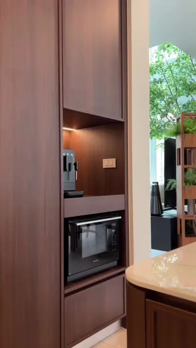 Кухня со шкафом — шкаф для кофемашины на кухне