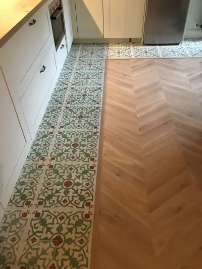 Плитка на кухне — дизайн пола