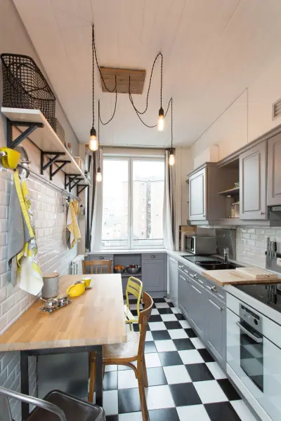 Узкая кухня дизайн интерьер — дизайн узкой кухни