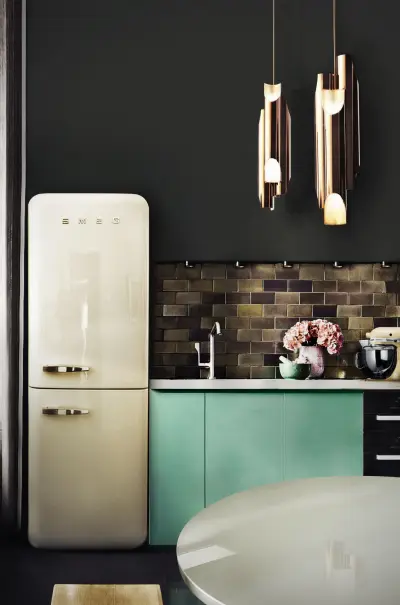 Кухня в стиле — холодильник smeg в интерьере
