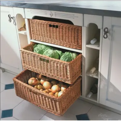 Плетеные корзины для хранения на кухне — корзина для овощей на кухню