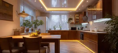 Натяжной потолок на кухне дизайн — потолки для кухни