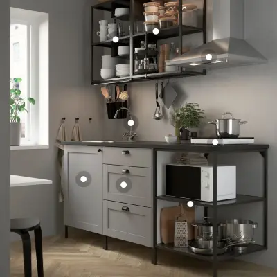 Ikea enhet кухня антрацит/белый — кухня икеа серая