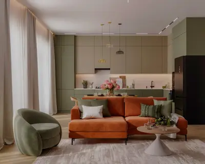 Интерьер гостинной — кухня гостиная дизайн проект