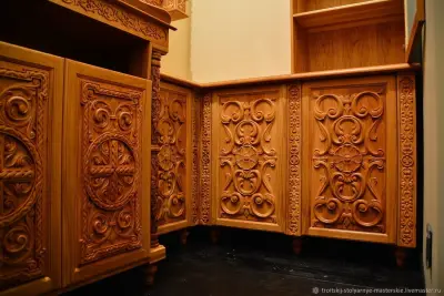 Резные кухонные — резные фасады