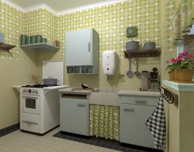 Кухни в стиле ретро — кухня в стиле винтаж