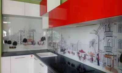 Фартук из стекла — фартук для кухни