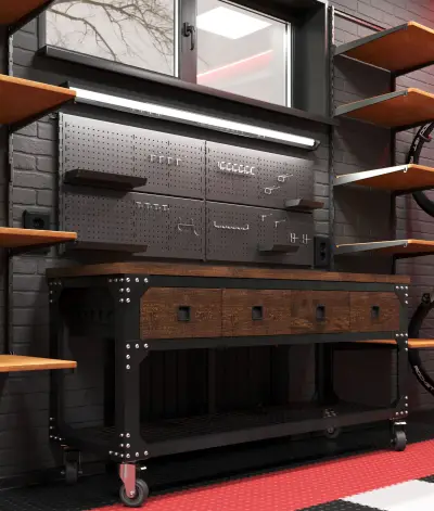 Мебель для гаража лофт — стол в стиле лофт верстак loft garage