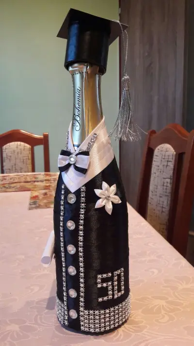 Свадебные бутылки — украшение бутылок