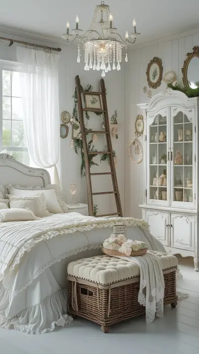 Спальня в стиле шебби шик и прованс