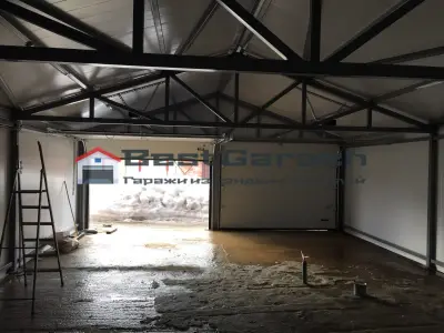 Проект гаража из сэндвич панелей и металлокаркаса