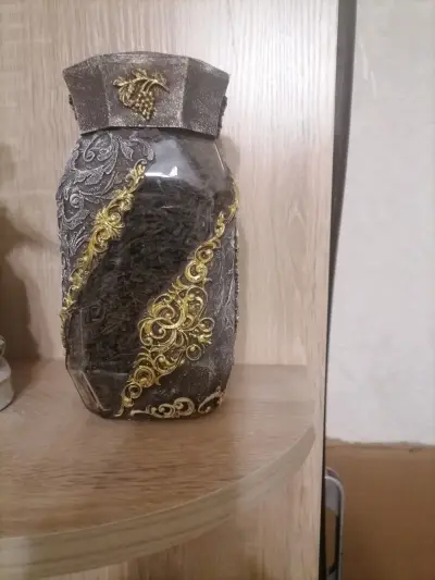 Декор бутылки — декупаж банки