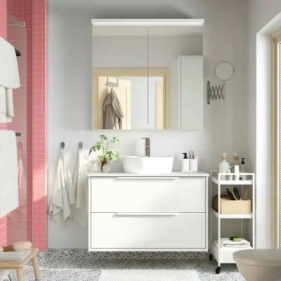 Тумба для ванной havbäck / törnviken ikea — шкаф под умывальник