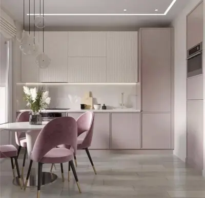 Розовые кухни — современный дизайн кухни