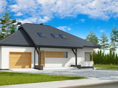 Z 500 проекты одноэтажных домов — проект одноэтажного дома с мансардой