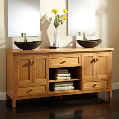 Тумба дерево ванная комната rustic bathroom vanity sink combo