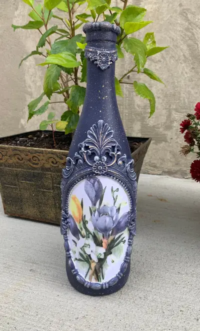 Бутылка декупаж — бутылка декоративная