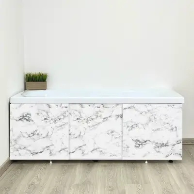 Экран alavann elegant 170 см черно-белый мрамор