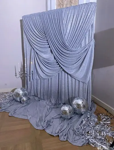 Фотозона с тканью — свадьба