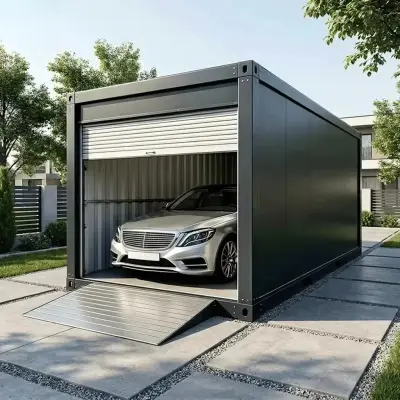 Гараж из контейнера 40 футов — гараж для автомобиля