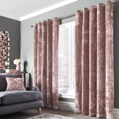 Бархатные шторы — розовые шторы