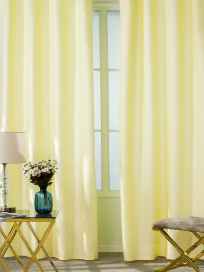 Шторы однотонные комплект 150х260 см - 2шт. sanpa home collection цвет желтый