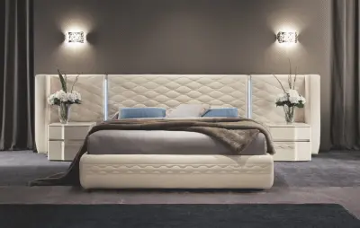 Кровать dall agnese chanel — кровать двуспальная с мягким изголовьем
