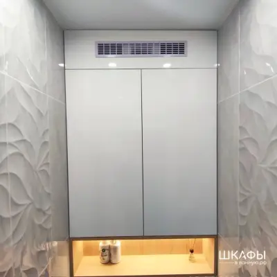 Шкафчик над инсталляцией — шкаф в ванную