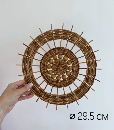 Изделия из лозы — плетеное панно на стену