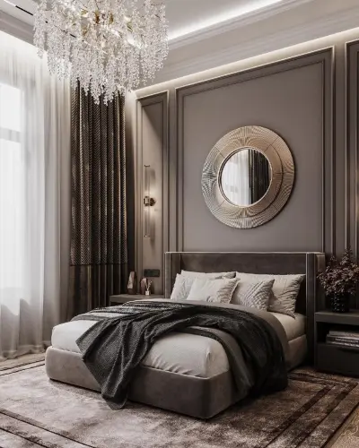 Дизайн гранд спальни bedroom interior — интерьер спальной